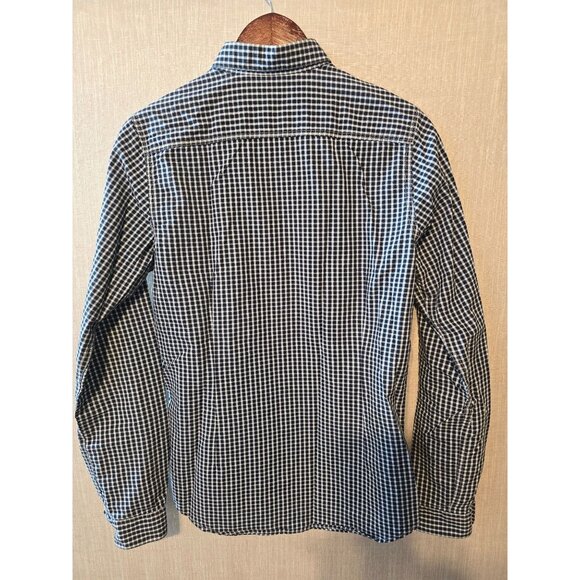 Ben Sherman Mens Black & White Checkered Button-Up Shirt 100% Cotton Size S - Picture 2 of 14